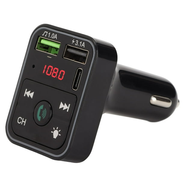Transmisor Bluetooth 5,0 Fm, manos libres, reproductor de música