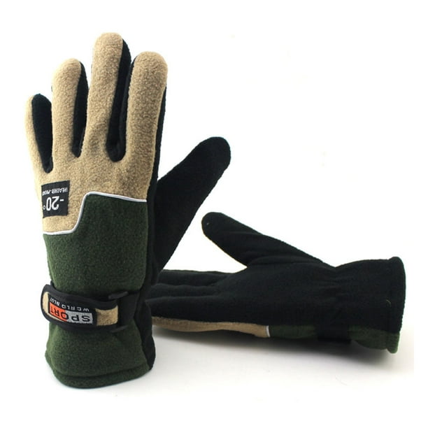 Guardurnaity 1 par de guantes antideslizantes para esquiar en invierno,  guantes portátiles para esquiar en la nieve, mitones resistentes al viento  guantes y mitones hombre verde