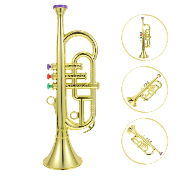1pc imitación instrumento musical juguete trompeta juguete