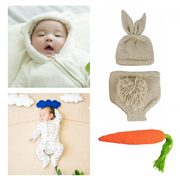 Accesorios de fotografía para bebé recién nacido, traje para recién nacido  con gorro y fútbol pequeño para bebé niño