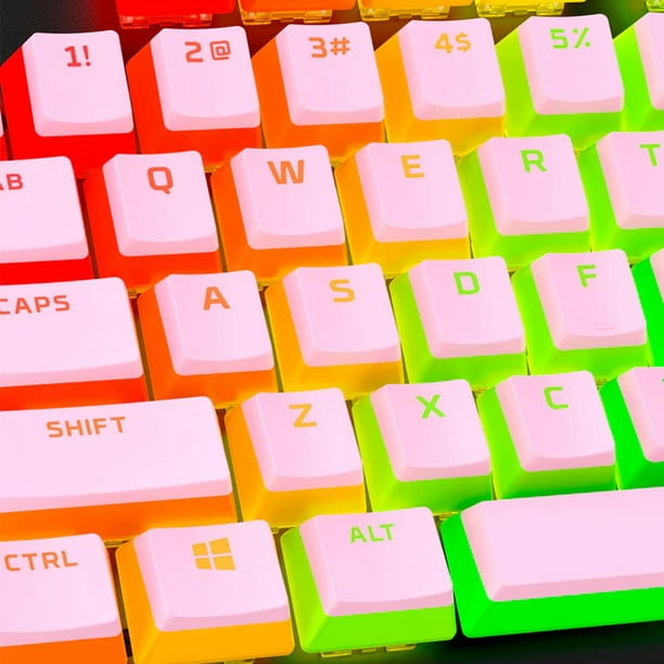 Set De Teclas Hyperx Pudding Keycaps Rgb Blanco Español