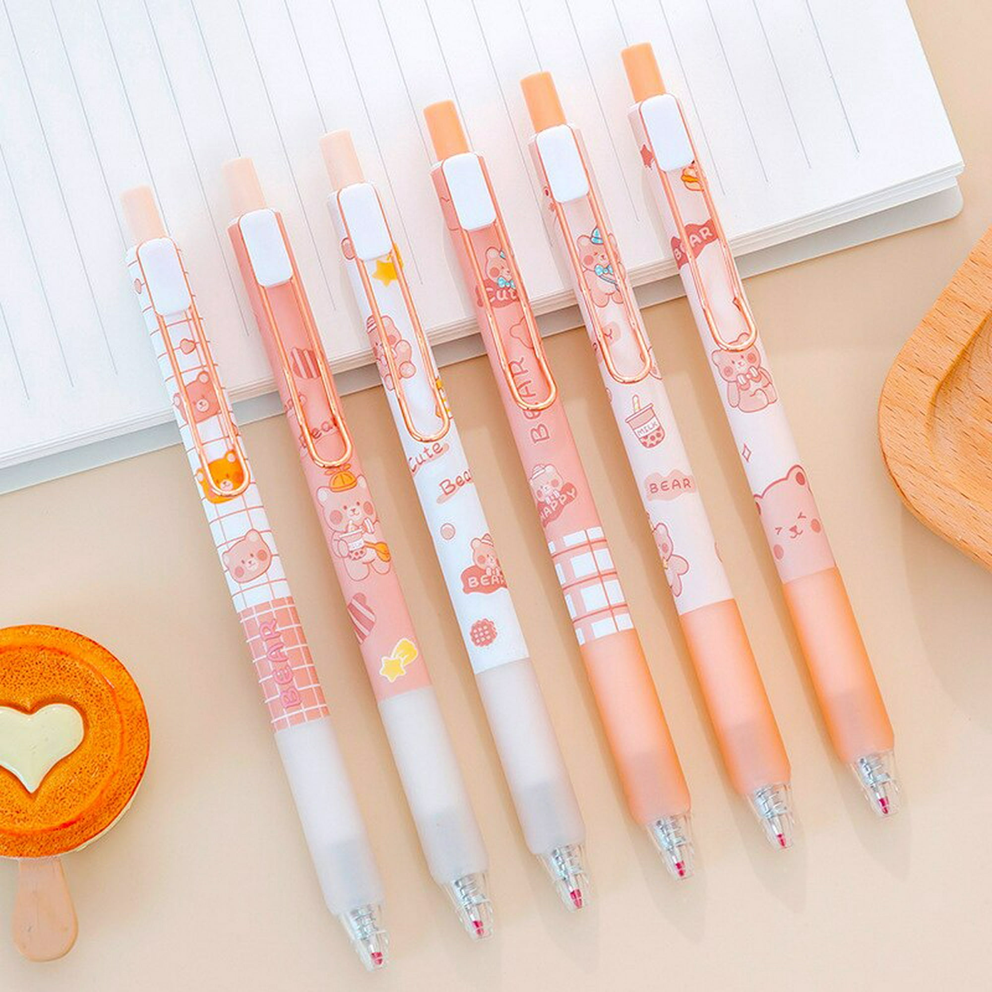 TUAQIANG MEOKIM Kawaii bolígrafo de gel lindo oso en bolígrafo de firma de  estudiante japonés, bolígrafo de gel Kawaii papelería linda (escuela