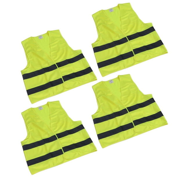 Chaleco de seguridad para niños, chaleco reflectante de alta visibilidad  con velcro, chaleco de alta visibilidad con cinta reflectante, amarillo neón