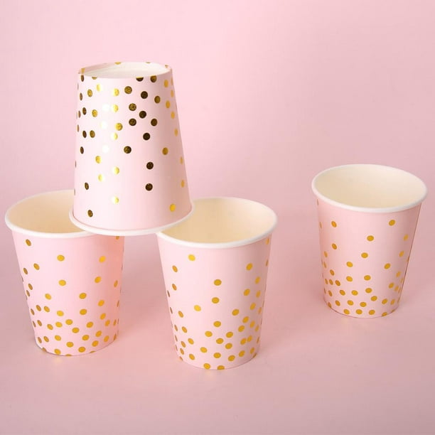 Estos vasos de vidrio rosados súper elegantes y le da un toque diferente a  tu mesa ( 20$ ) set de 4…