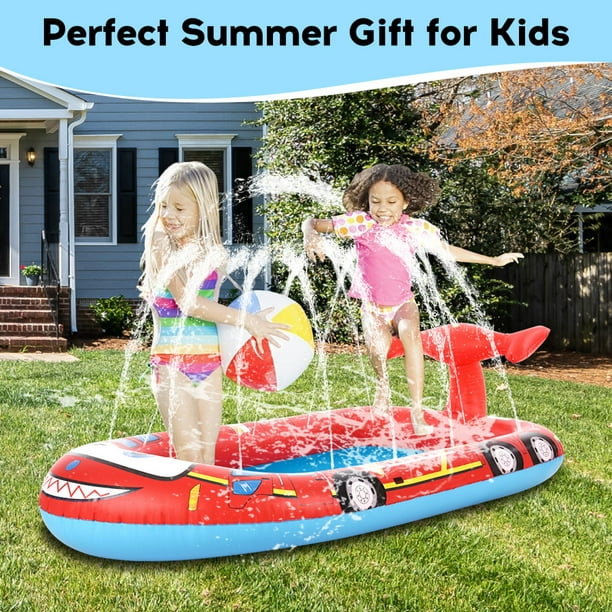Splash Pad Kids Inflatable Pool Piscina Inflable Para Niños Bebés Juego  Verano