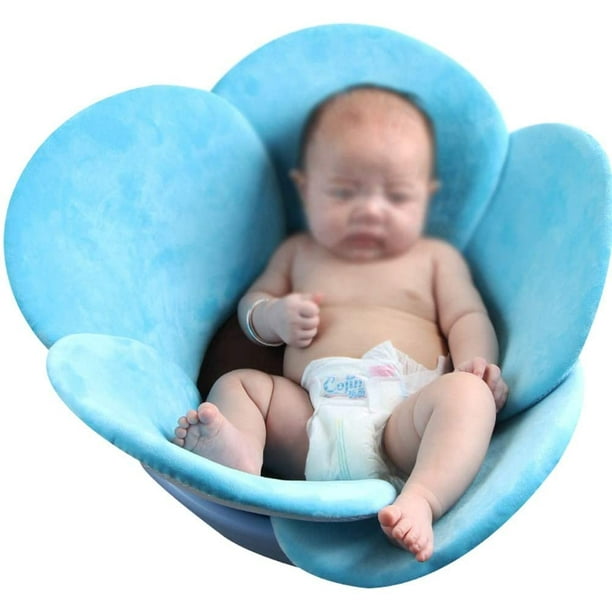 Bañera Para Bebé Con Cojín Almohadillas Antideslizantes Azul Zonekiz con  Ofertas en Carrefour