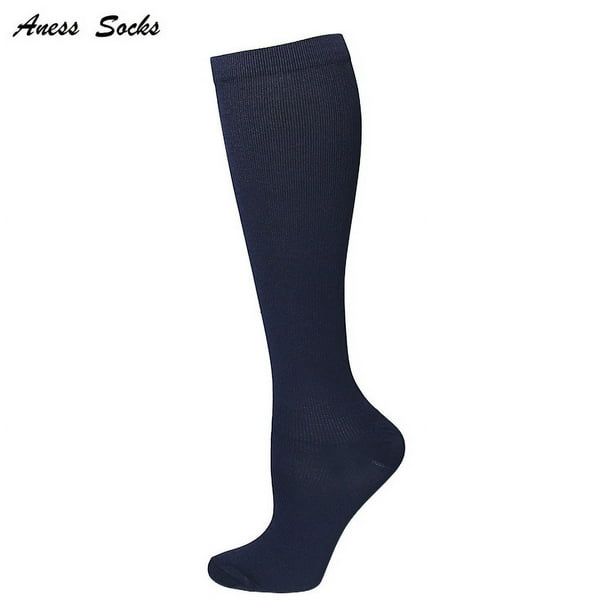 1 par de calcetines hasta la rodilla para enfermera calcetines simples de  compresión para hombres y mujeres calcetines atléticos