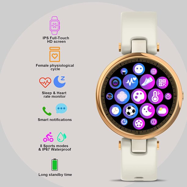 Relojes inteligentes para mujer Andriod iPhone monitor de salud