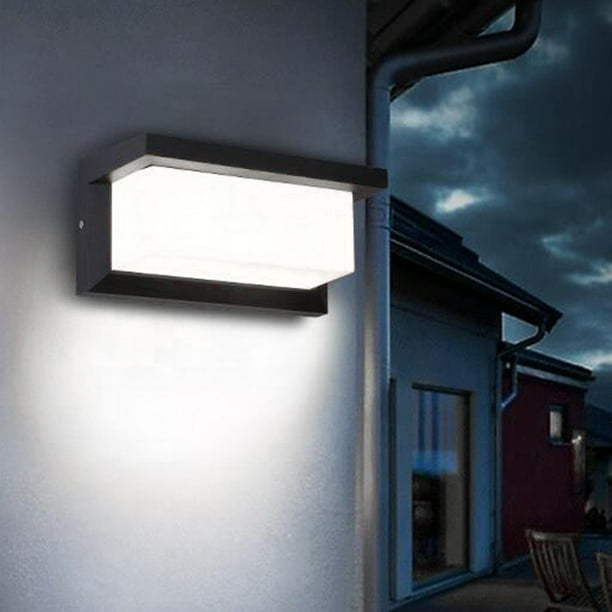Luz exterior Luz de pared LED exterior de movimiento Iluminación de pared  exterior Lámpara de aluminio impermeable con alimentación de 24W Colco luz  de pared al aire libre del sensor