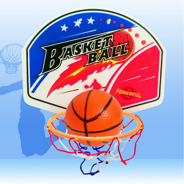 Canasta de baloncesto de plástico para niños Mini tablero de baloncesto  Likrtyny familiar juego de pared para jugar al aire libre