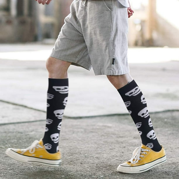 Calcetines de compresión, 20-30 mmHg, calcetines de vestir para hombre,  hasta la rodilla sobre la pantorrilla, negro, XL (6 pares)
