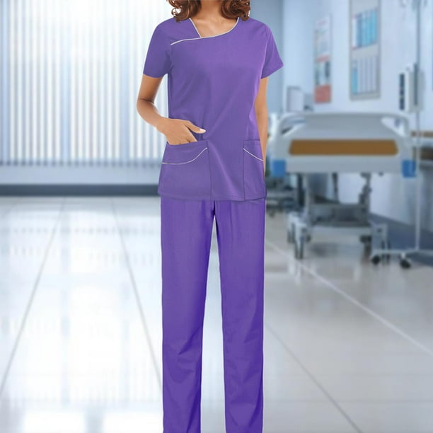 Conjunto de uniforme médico para mujer, pantalones superiores