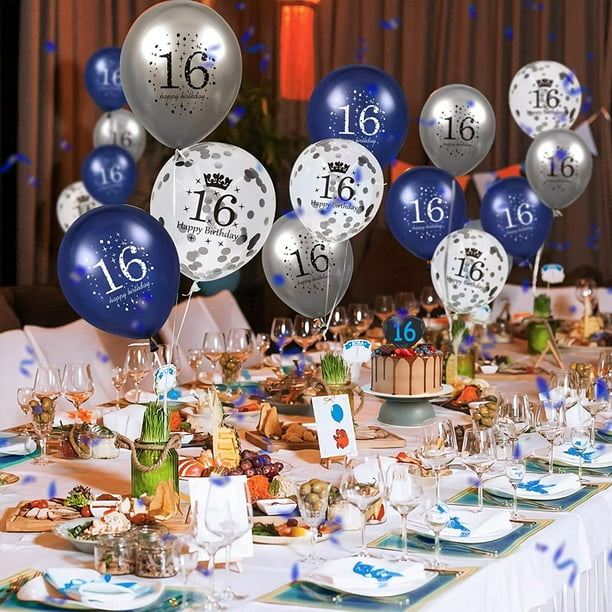  AMZPTBOY Globos de fiesta de cumpleaños número 30 de 12  pulgadas, globos de 30 años, decoraciones de fiesta de cumpleaños con  temática de aniversario de 30 años (globos de fiesta de
