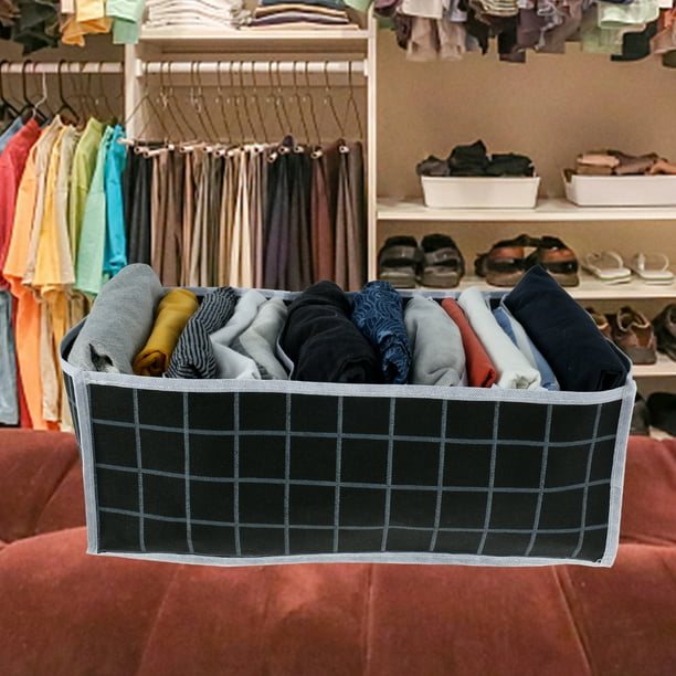 Organizador de ropa para armario, 3 piezas, compartimento para jeans, caja  de almacenamiento plegable para cajones para ropa, organizadores de armario