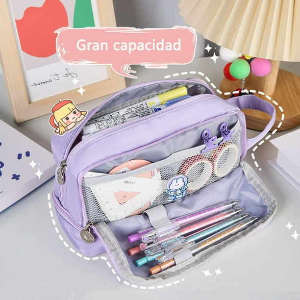 Estuches bonitos para lápices de gran capacidad, bolsa Kawaii