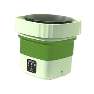 Lavadora de ropa Lavadora pequeña 9L de espacio Lavadora de cubo plegable  Mini lavadora plegable Mini lavadora plegable para apartamento verde con  luz Macarena mini lavadora