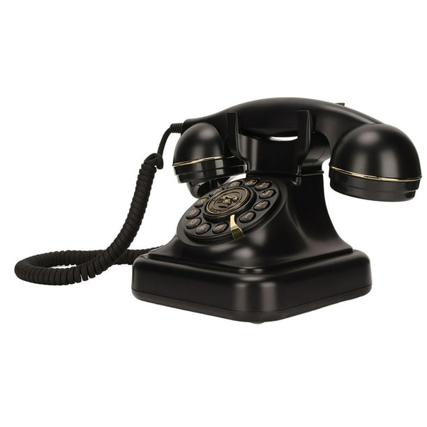 Teléfono fijo retro, teléfono antiguo antiguo con botón de marcación y -  VIRTUAL MUEBLES
