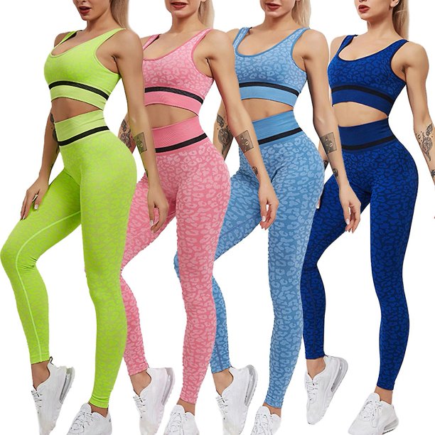 Conjunto Deportivo Para Mujeres De Alta Elasticidad Sin Costuras