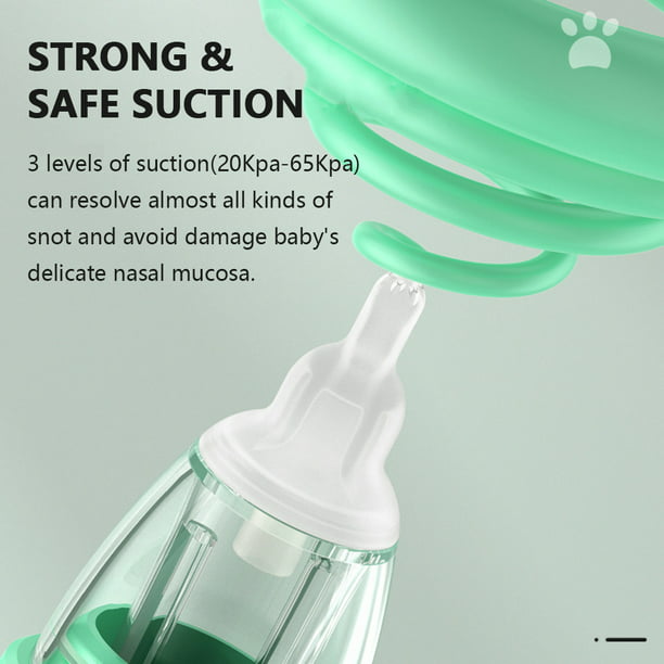  waxberry Aspirador nasal automático para bebés, ventosa nasal  eléctrica para bebés, succión nasal para bebés, recargable : Bebés