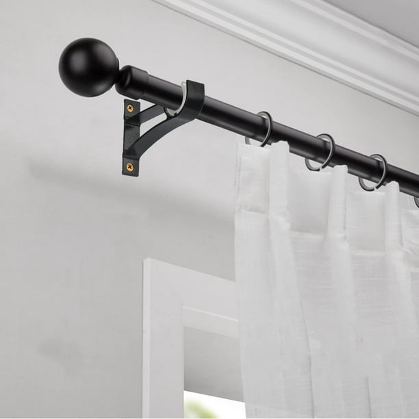 Soportes para barra de cortina ajustables, paquete de 2 soportes de barra  de alta calidad para paredes, soporte para barra de cortina, soportes para