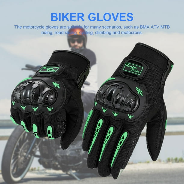 Guantes de motociclista Guantes de moto de cuero antideslizantes Durables  para BMX ATV Road Racing Tmvgtek Accesorios para autos y motos