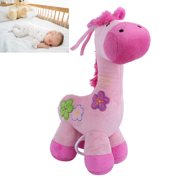 Juguete de peluche para bebé recién nacido, música suave, juguete de  campana, colgante infantil, juguete de peluche para niños, color rosa