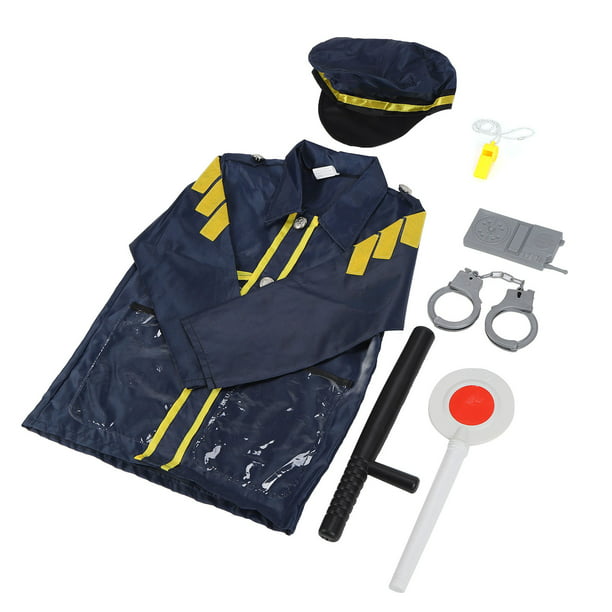 Disfraz de oficial de policía para niños, kit de juego de rol con  accesorios de disfraz de policía, edades de 3 a 6 años