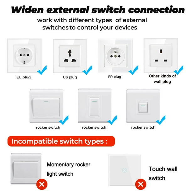 Mini módulo de interruptor ZigBee 3.0 16A Interruptor de luz de relé  inteligente