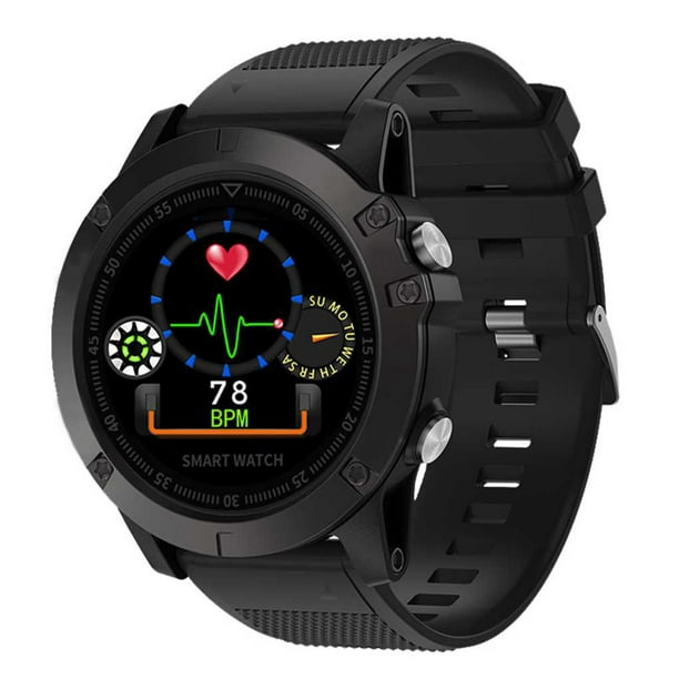 Reloj deportivo inteligente con frecuencia cardíaca IP68, resistente al  agua, esfera redonda, reloj de pulsera con presión arterial, pantalla IPS  de 1,22  Advancent DZ7774-01