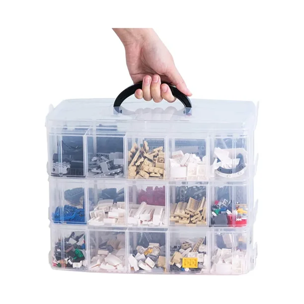 Caja De Almacenamiento Para Costura Happydashery 25x25x17 Cm: Estuche Organizador De Tela De Algodón Con Bandeja Y Bolsillos (Portátil, Multiusos)