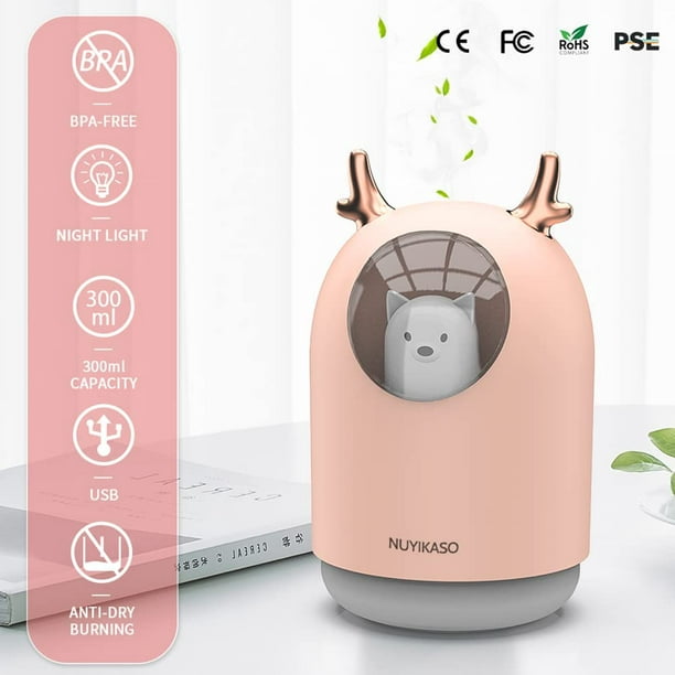 Humidificador silencioso para bebés de 300 ml, mini humidificador de aire  para bebés de 300 ml Sincero Electrónica