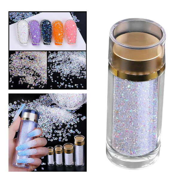 Mini cristales de uñas Pequeños de imitación, cristal multicolor Diamante  Arena Cristales s Belleza Micro Pixie Beads, para salón , 15, 15 Sunnimix