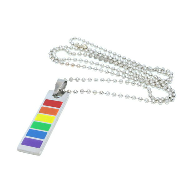 Joyas de collar ,Collar de acero inoxidable Hugo Joyas de collar de arco iris | Walmart en