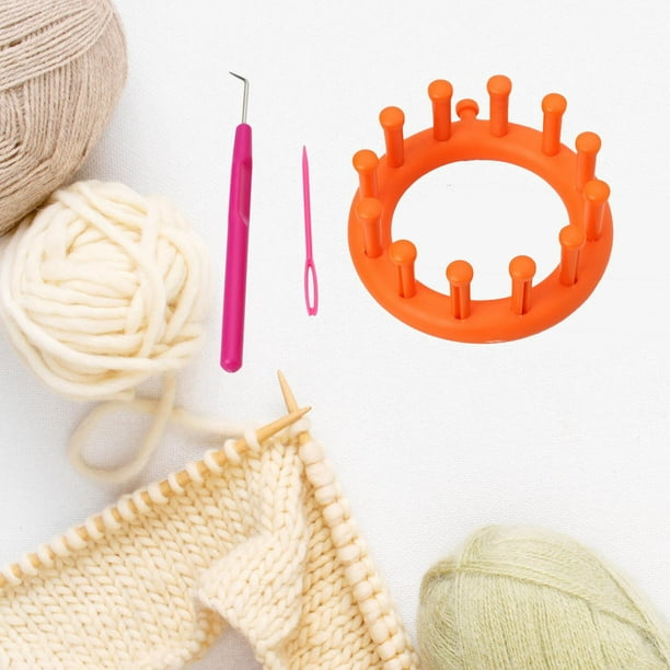 Coopay Kit de telar para tejer flores, telar circular creativo para niños,  duradero y seguro, kit de telar redondo pequeño, hilo de lana para hacer