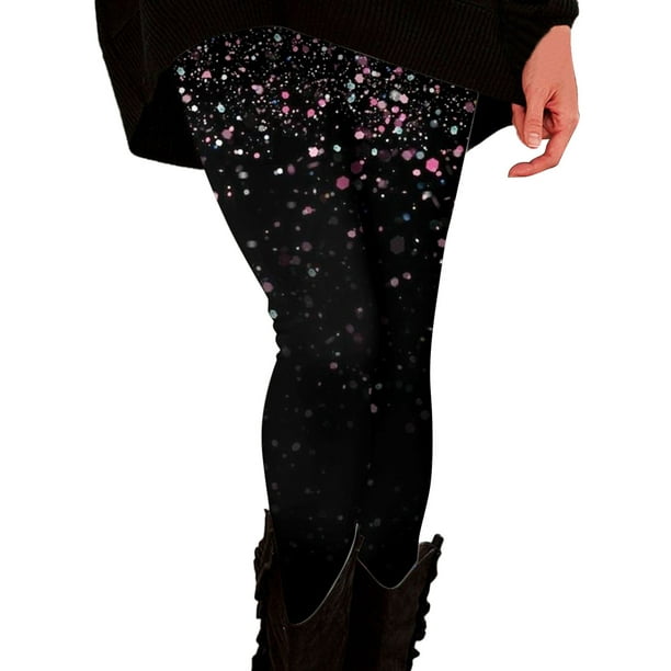Gibobby Leggins termicos mujer Leggings de cintura alta con estampado de  confort casual para mujer Leggings de Navidad(X,XG)