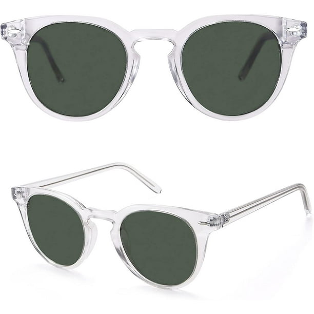 Gafas de sol vintage para mujer grandes lentes redondas de vidrio