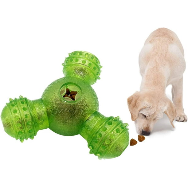 Juguete Para Perro Masticable Y Resistente De Caucho. Color Verde.