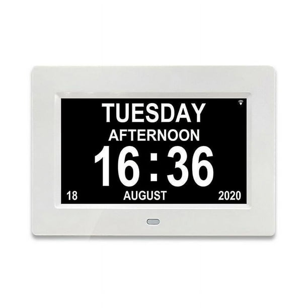 Reloj calendario digital LCD de 8 pulgadas con fecha, reloj