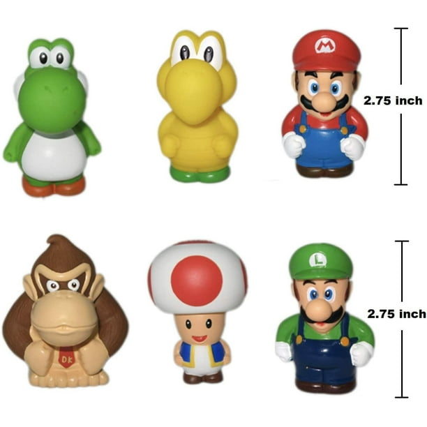  Usoway Mario Figures Toy – Figuras de Mario & Luigi – Yoshi & Mario  Bros Figuras de acción de Mario PVC Figuras de juguete (4.8 pulgadas, 3  unidades) : Juguetes y Juegos