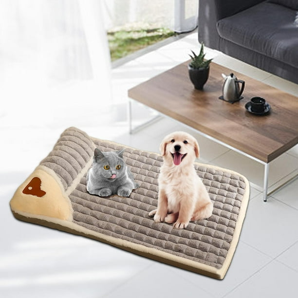 Cama para perros, cama para dormir, colchón grueso y suave con cubierta  extraíble, caja de esponja, cama para perros, cama lavable para mascotas  para Marrón M Sunnimix almohadilla para dormir