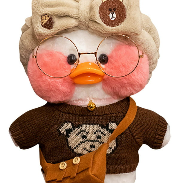 Lindo juguete de peluche de pato, peluche Kawaii con 11 accesorios para  bricolaje, lindo animal de peluche para niños