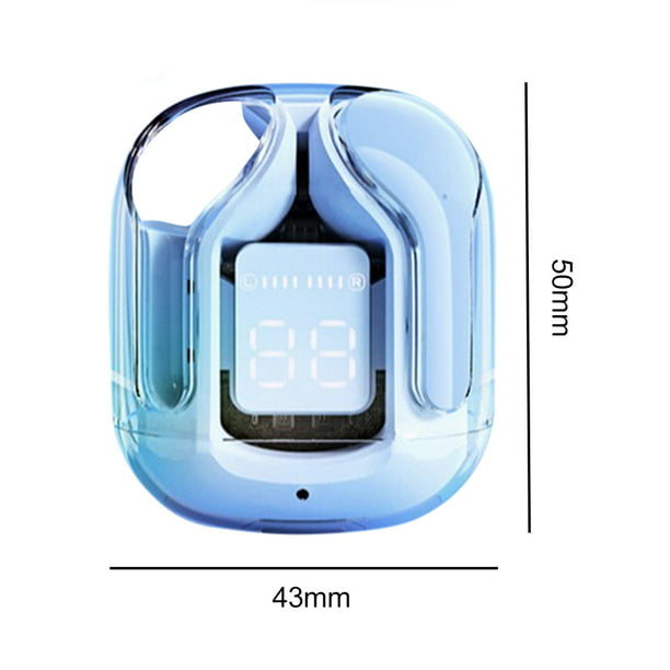 Auriculares inalámbricos Auriculares digitales transparentes 5.3  compatibles con Bluetooth (rosa) Ndcxsfigh Para estrenar