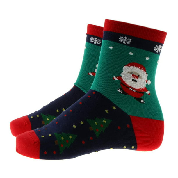 Calcetines para niña 31-34, calcetines cálidos de Navidad para mujer,  medias de árbol de Navidad de altura media, calcetines de Papá Noel,  calcetines de terciopelo coral, sandalias calcetines para : : Moda