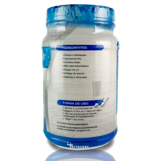 Colágeno 3 FLXX Glucosamina Condroitina 1.1 kg Natural Sanabi