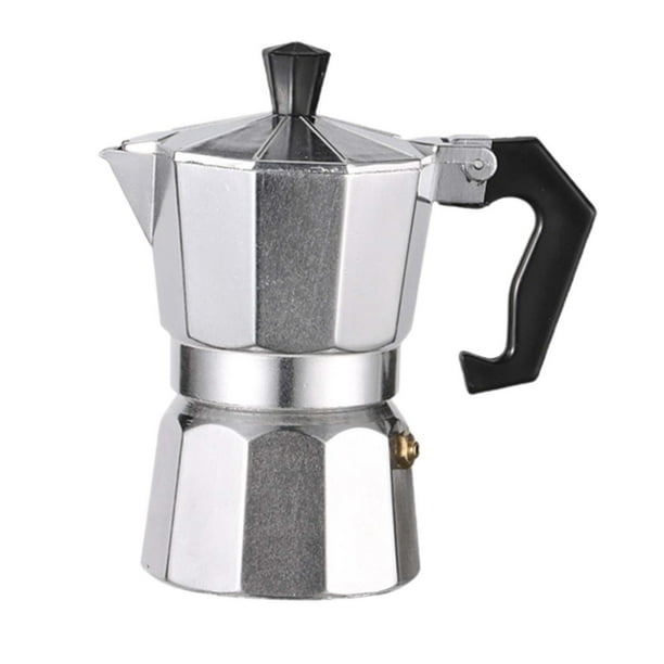 Cafetera de metal para preparar café espresso en la estufa métodos