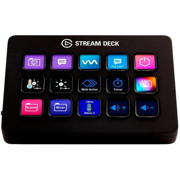 teclado elgato stream deck mk2 15 teclas almbrico negro el gato 10gba9901