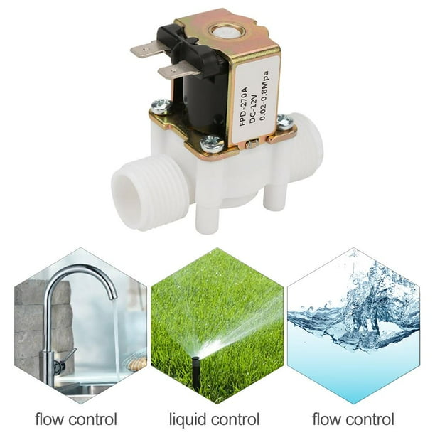 Electroválvula Agua 1/2 Solenoide 12v 0.02 ~ 0.8 Mpa