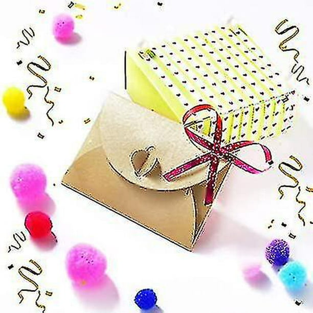 RO Paquete de 10 sobres para tarjetas de regalo de 17 x 11 cm sobres de  papel kraft sobres de semillas hechos a mano marrones con cierre de corazón  para regalo, felicitación