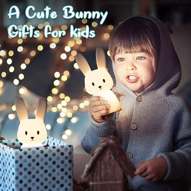 Luz Nocturna Conejo Bebé Toque 7 Colores USB Recargable Se Puede Temporizar Luz  Nocturna Infantil Lámpara Deco para Decoración Navideña Dormitorio Infantil  Regalo de Cumpleaños