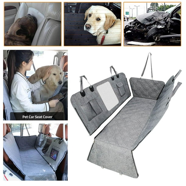 Funda de asiento de automóvil para perro para asiento trasero, fundas de  asiento de automóvil para perro, protección impermeable con ventana visual